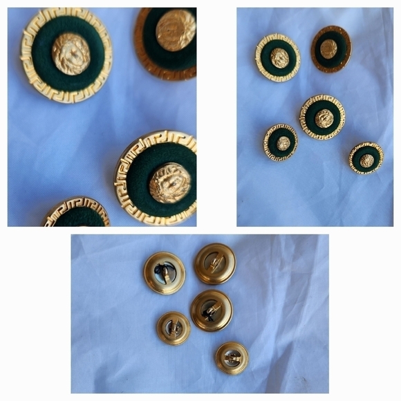 VERSACE VINTAGE BLAZER VINTAGE GOLD‎ 5 BUTTONS